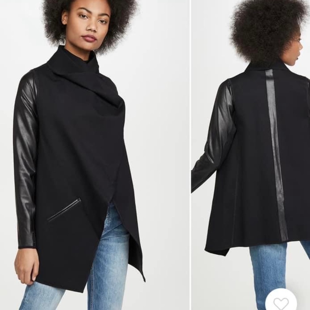 Spanx faux leather convertible jacket